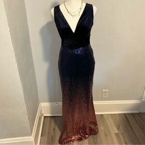 Ever Pretty Black and Gold Sequin Maxi Dress